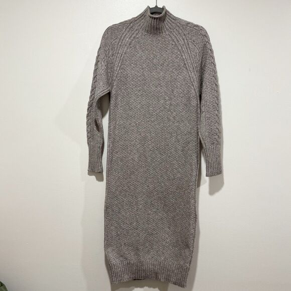 Universal Thread Mockneck Gray Brown Cozy Sweater Dress Size XSMALL - Picture 1 of 4